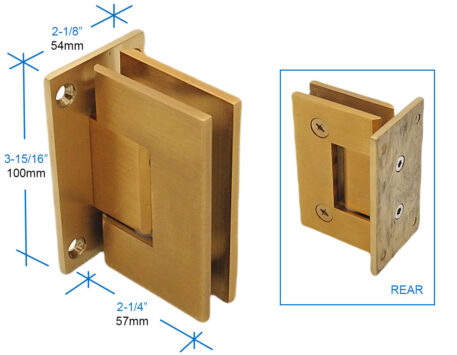 A Brass Hinge With Measurement Copy